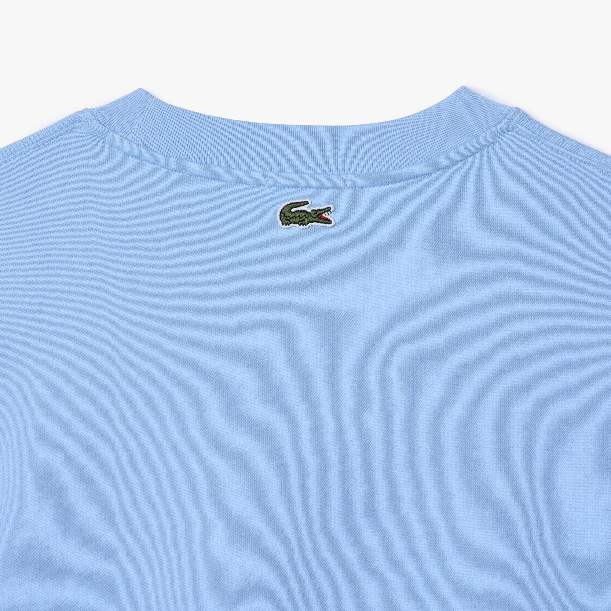 Thumbnail - Lacoste Sweatshirt aus Fleece mit Print - Pastellblau Size S