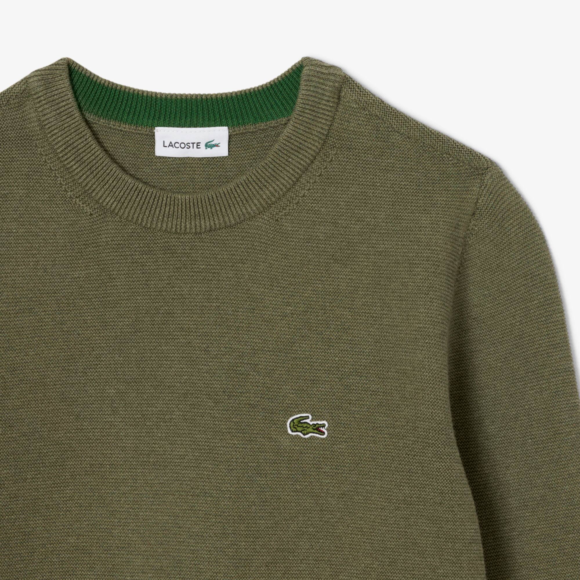 Thumbnail - Lacoste Pullover aus Baumwolle mit Rundhalsausschnitt - Grün Size 10 - 12A