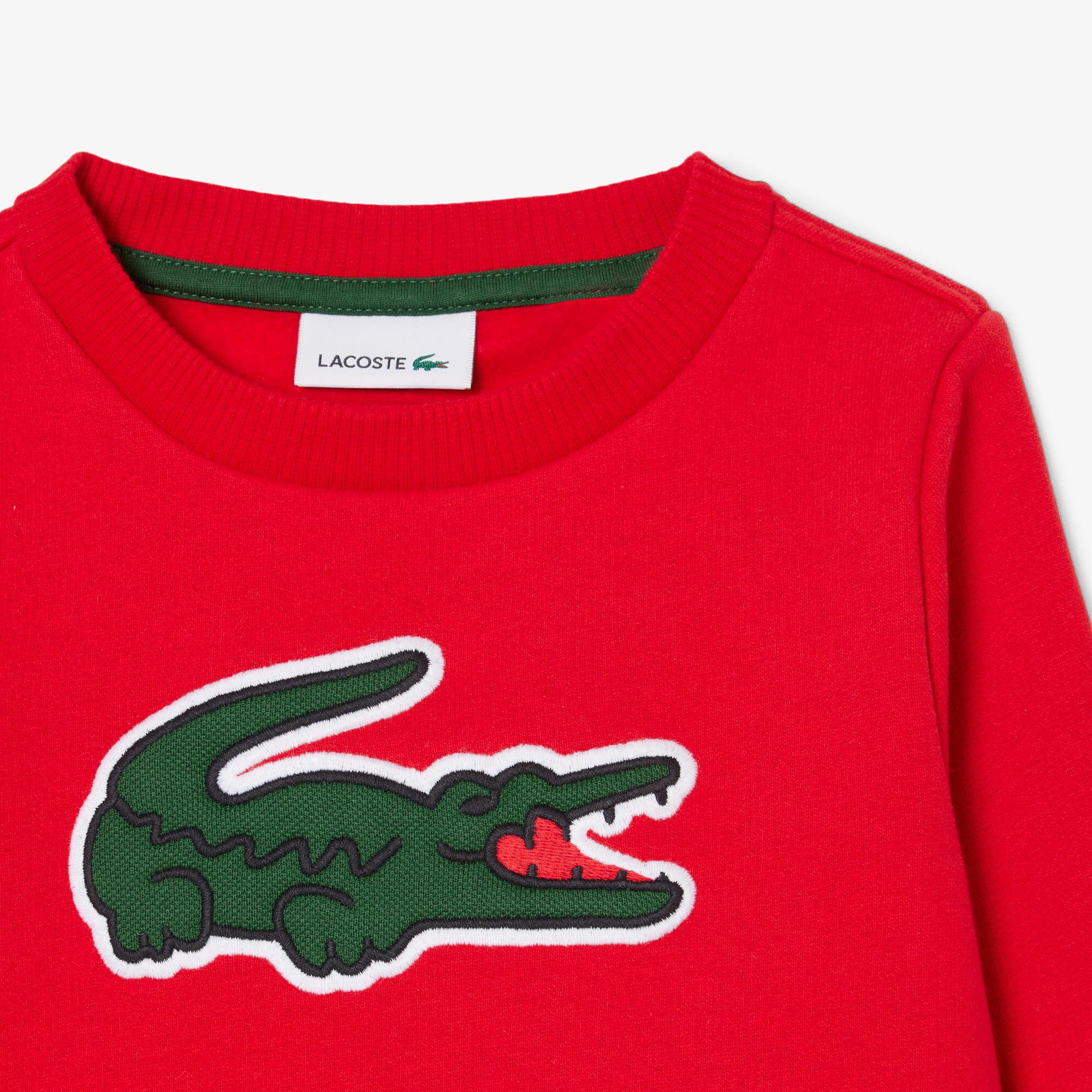 Thumbnail - Lacoste Sweatshirt aus Fleece mit Print - Rot Size 2 - 2A