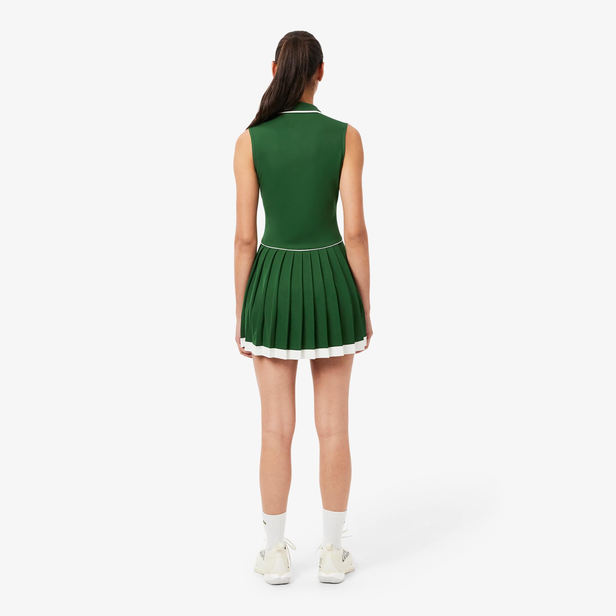 Thumbnail - Lacoste Tenniskleid Heritage mit Ultra Dry-Technologie - Grün / Weiß / Grün Size 32