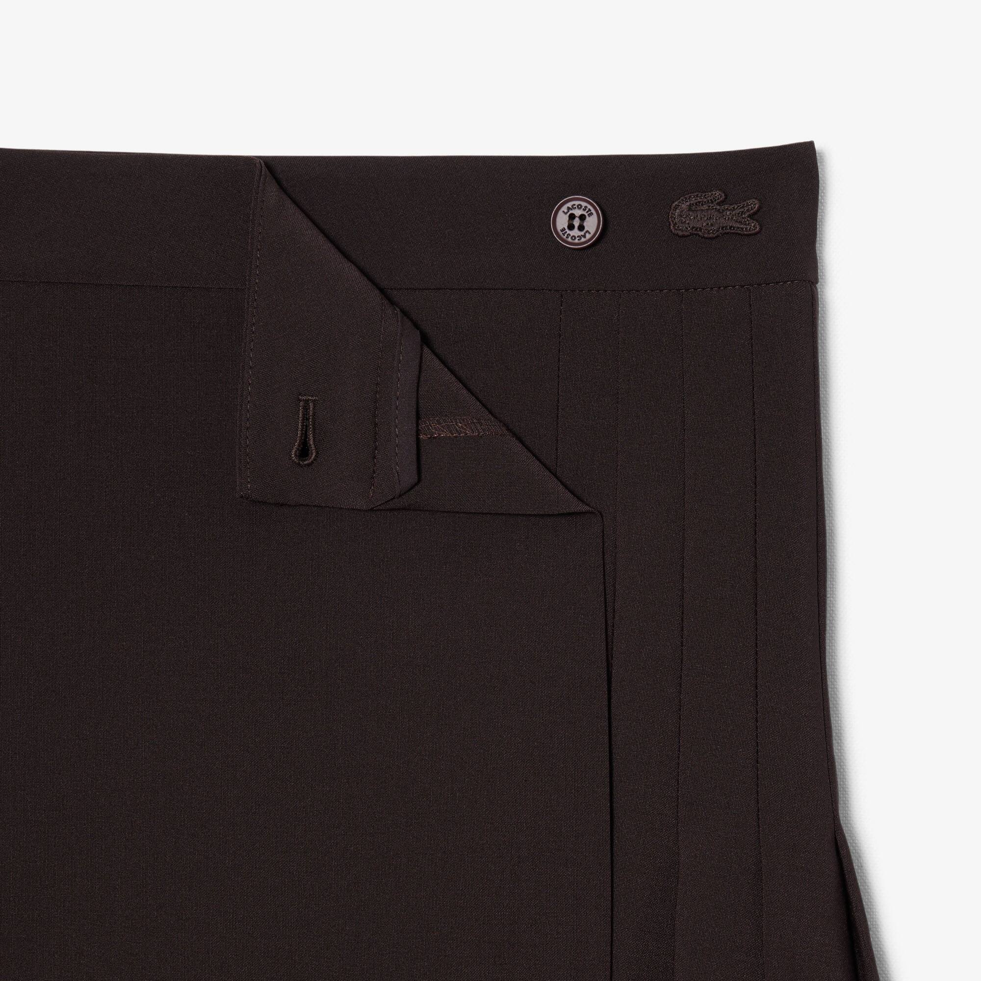 Thumbnail - Lacoste Kurzer Wickelrock mit Falten - Braun Size 40