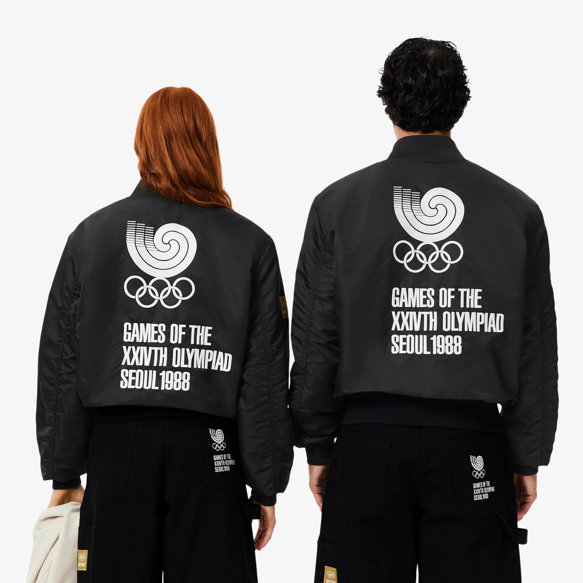 Thumbnail - Lacoste Bomberjacke Olympic Heritage Seoul 1988 - Schwarz Size S