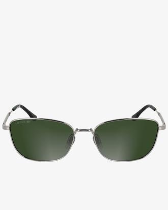 Rechteckige Sonnenbrille aus Metall mit Monogramm