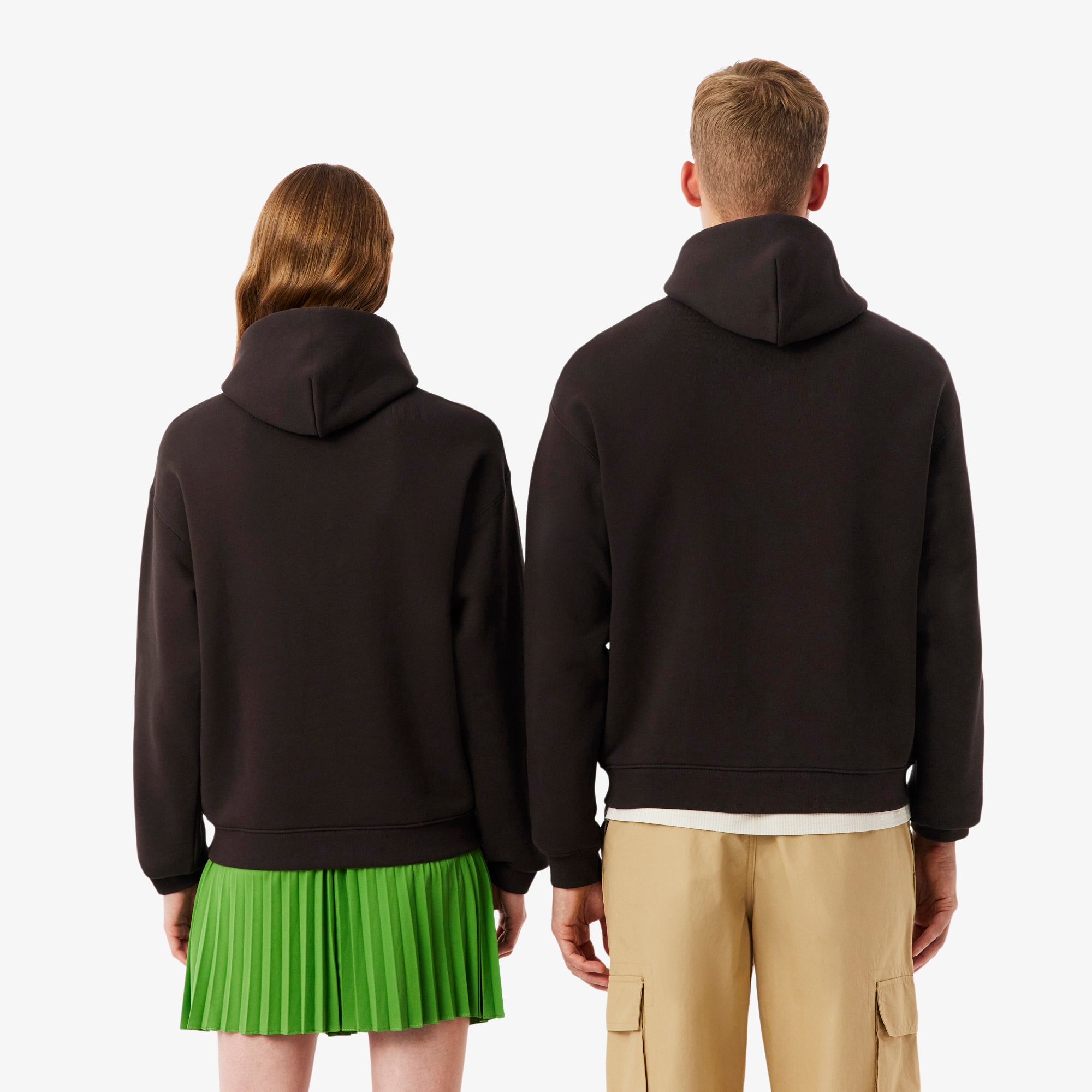 Thumbnail - Lacoste Hoodie aus schwerem Fleece - Braun Size 6 - XL