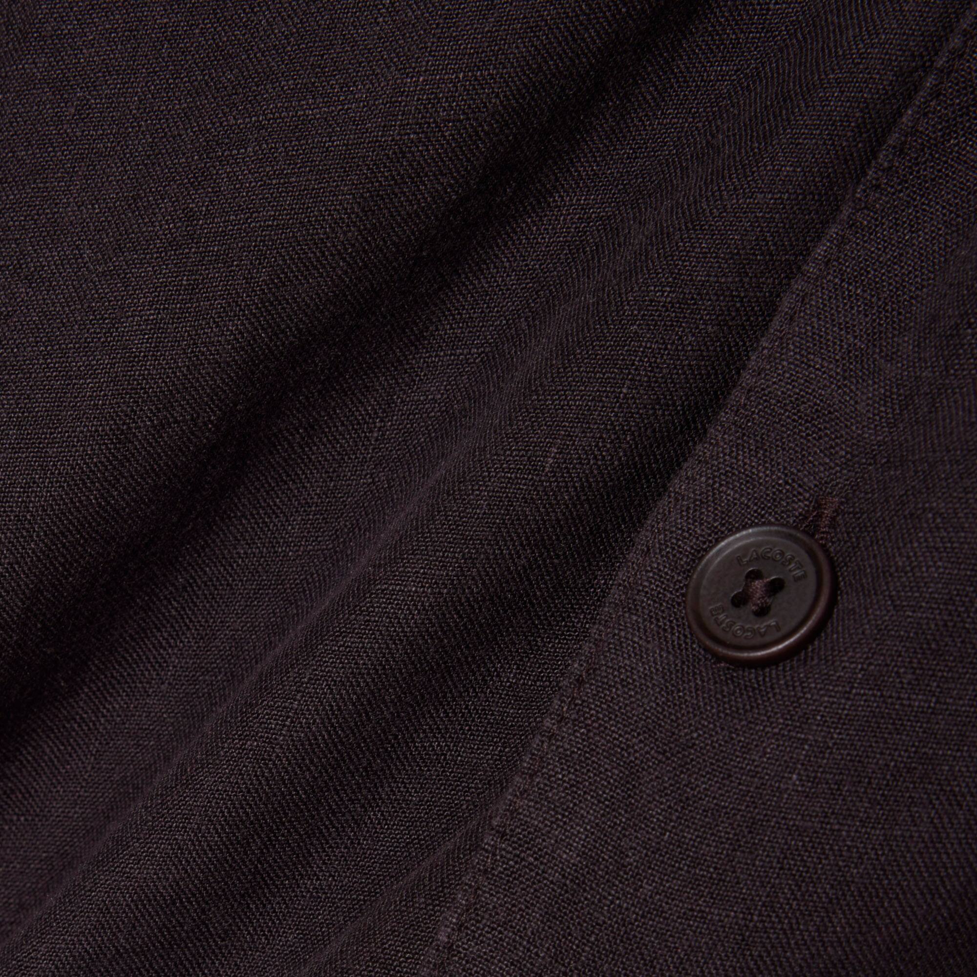 Thumbnail - Lacoste Relaxed Fit-Hemd aus Leinen - Braun Size 44