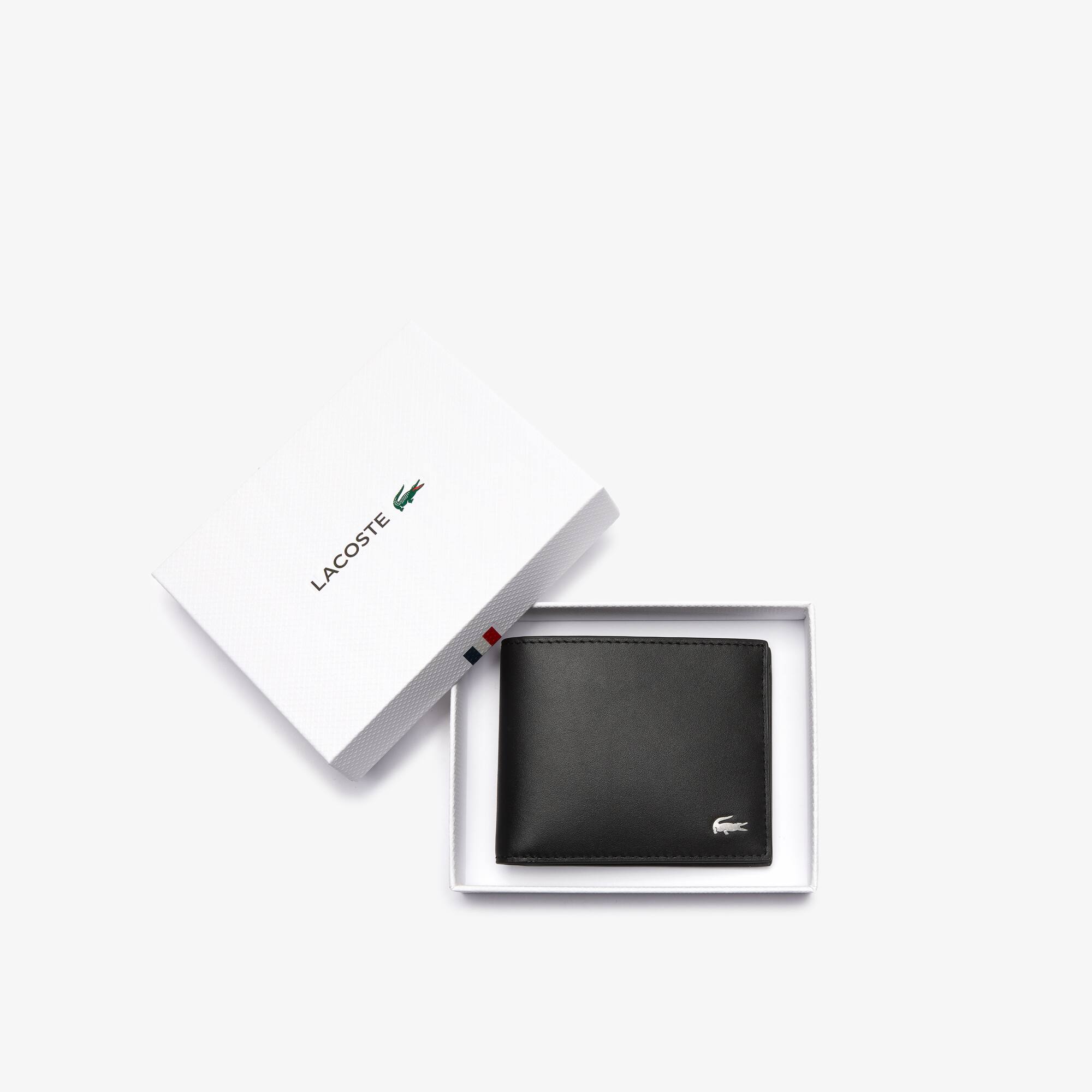 Thumbnail - Lacoste Brieftasche Fitzgerald aus geprägtem Leder - BLACK Size One Size