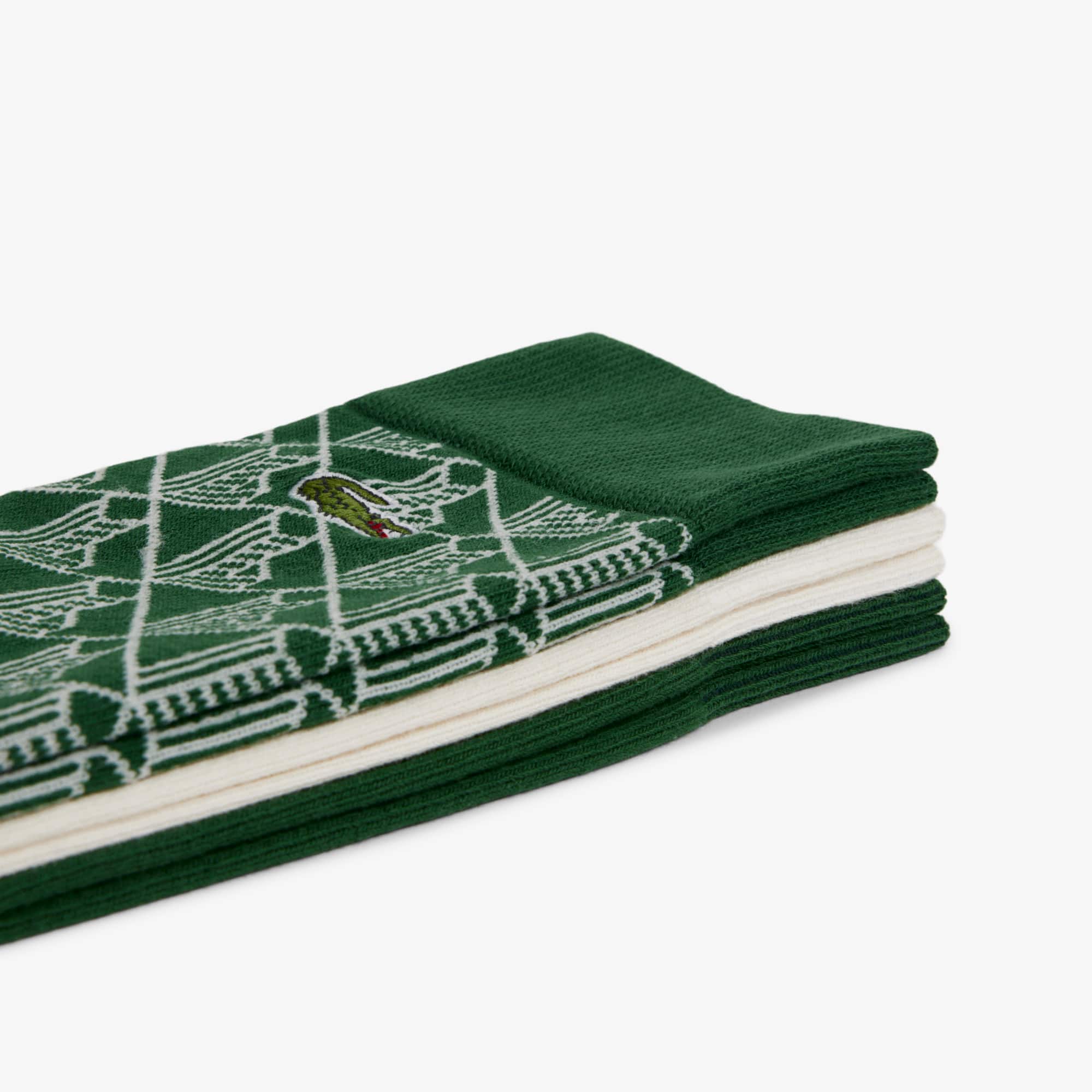 Thumbnail - Lacoste 3er-Pack Socken - Grün / Weiß Size 35/38