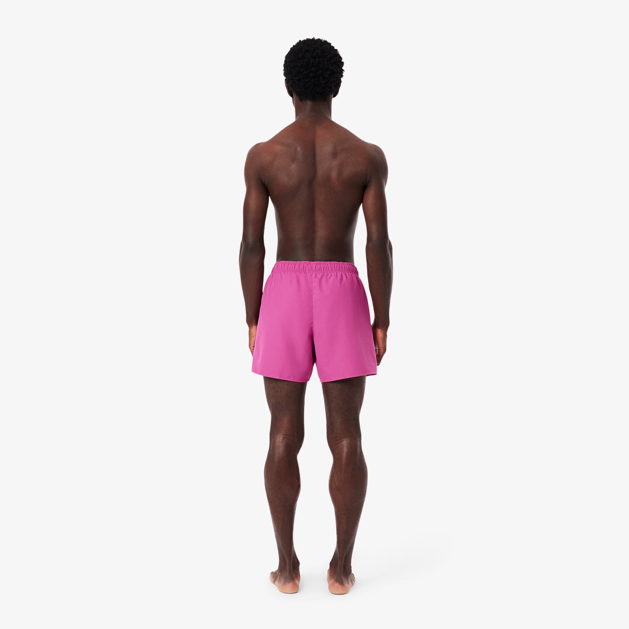 Thumbnail - Lacoste Schnell trocknende Badehose - Rosa / Grün Size S