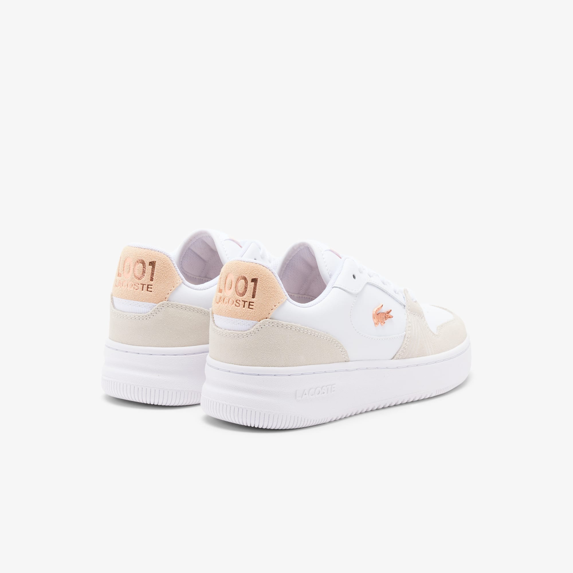 Thumbnail - Lacoste Damen-Sneakers L001 Set - WHITE/LIGHT PINK Size 40.5