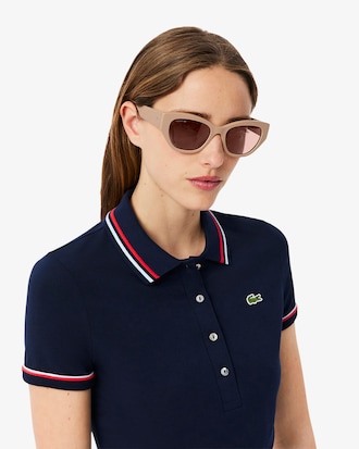 Rechteckige Acetat-Sonnenbrille mit Monogramm
