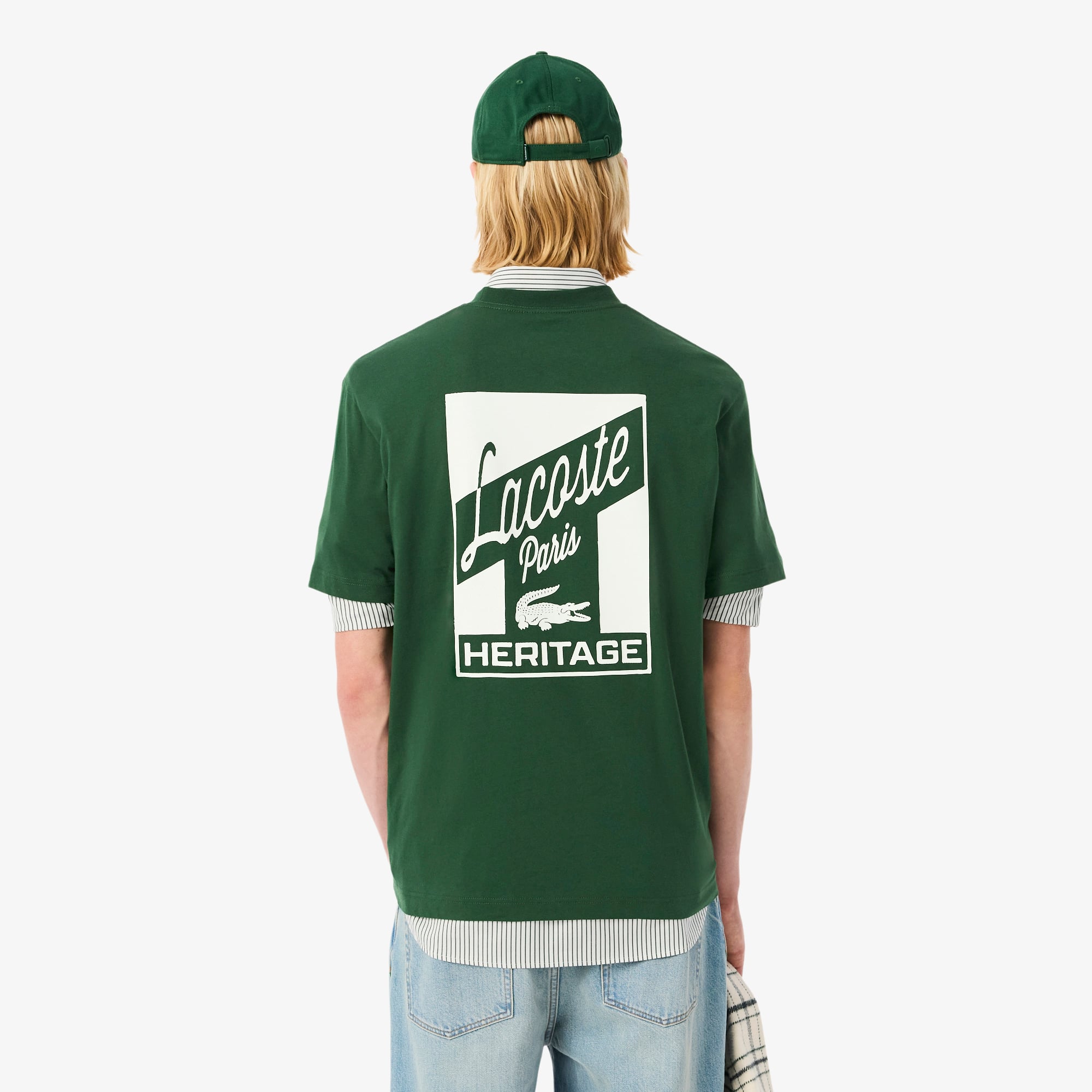 Thumbnail - Lacoste T-Shirt aus Jersey mit mehreren Prints - Grün Size L