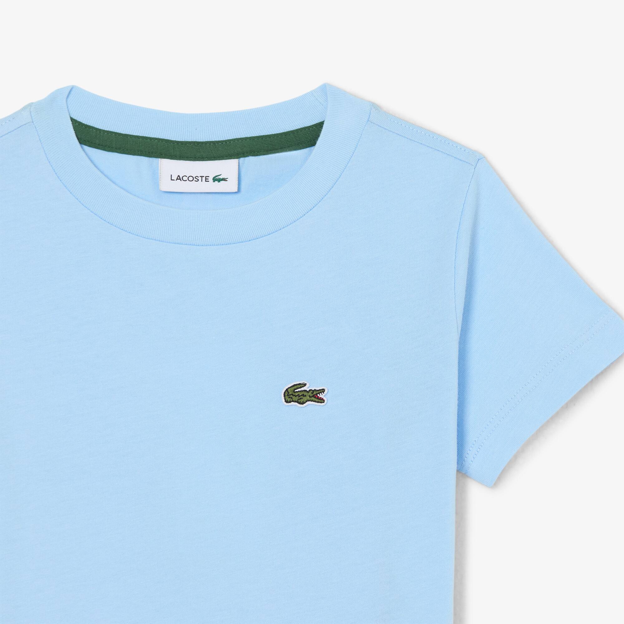 Thumbnail - Lacoste T-Shirt aus Baumwolle - Pastellblau Size 5 - 5A