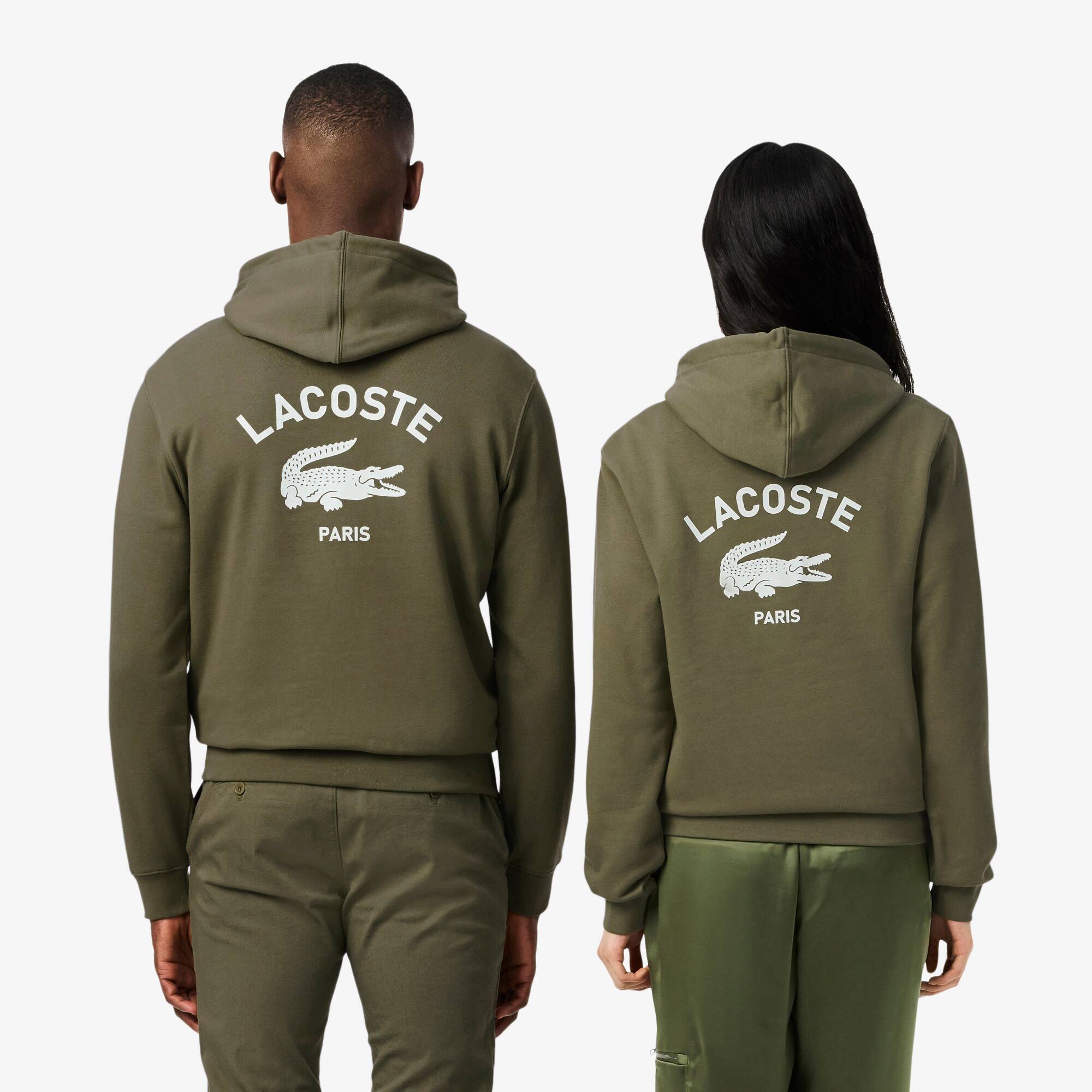 Thumbnail - Lacoste Hoodie mit Print - Khaki Grün Size XXS