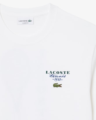 Embroidered Accent Tennis Print Jersey T-shirt