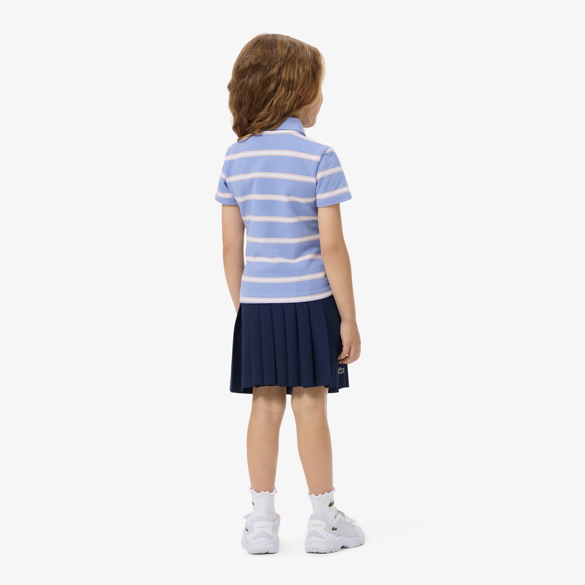 Thumbnail - Lacoste Faltenrock aus Oxford-Baumwolle - Navy Blau Size 6 - 6A