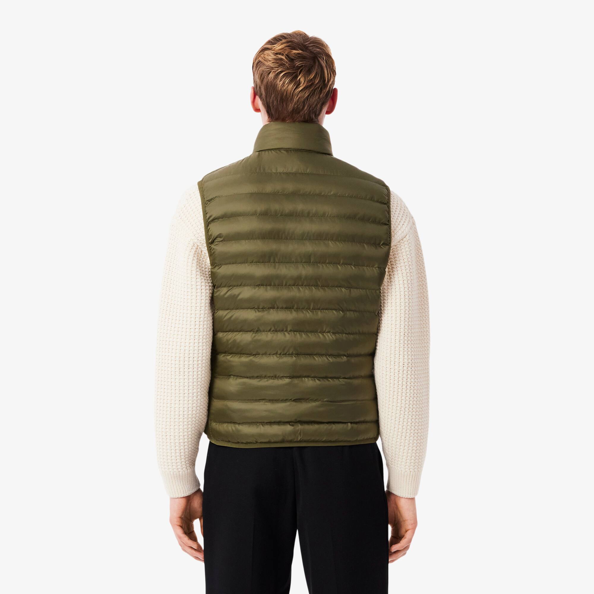 Thumbnail - Lacoste Wasserabweisende Puffer-Weste - Khaki Grün Size 52 - M-L