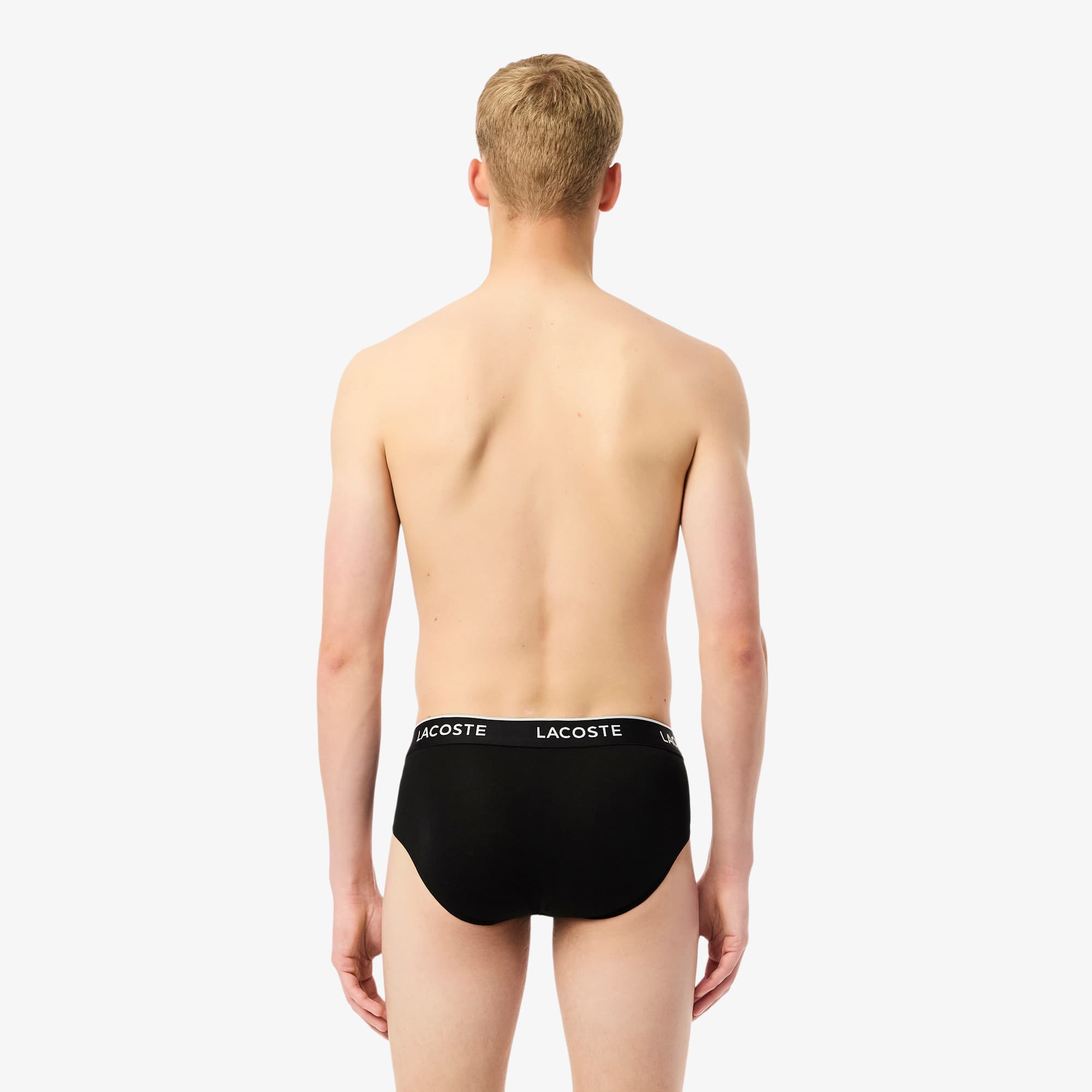 Thumbnail - Lacoste 3er-Pack Slips aus Baumwollgewebe - Schwarz Size XS
