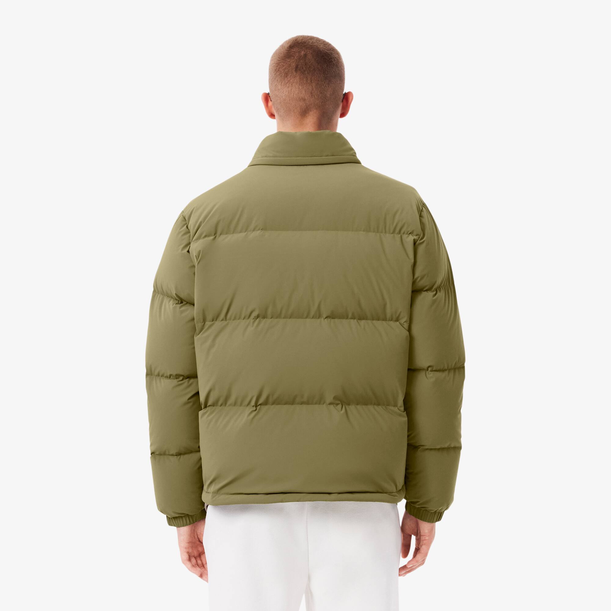 Thumbnail - Lacoste Wasserabweisende Daunenjacke mit Kapuze - Khaki Grün Size 56 - L-XL
