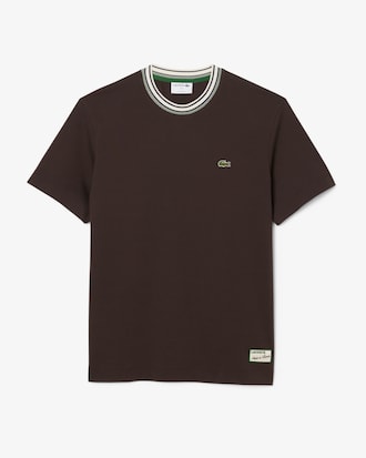 T-Shirt mit gestreiftem Ausschnitt, hergestellt in Frankreich