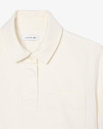 Oversized-Polohemd aus leichtem Denim