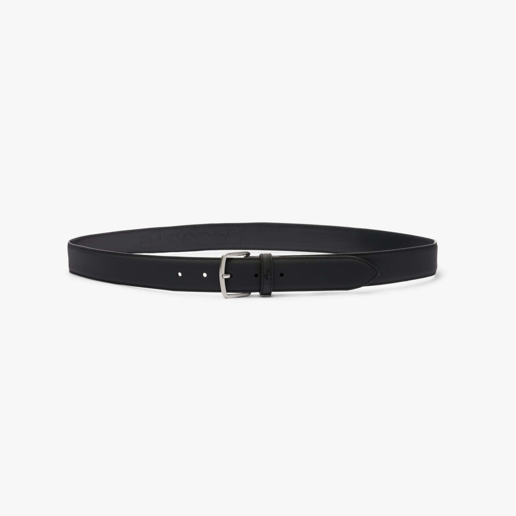 Thumbnail - Lacoste Gürtel aus genarbtem Leder - BLACK Size 9 - 120