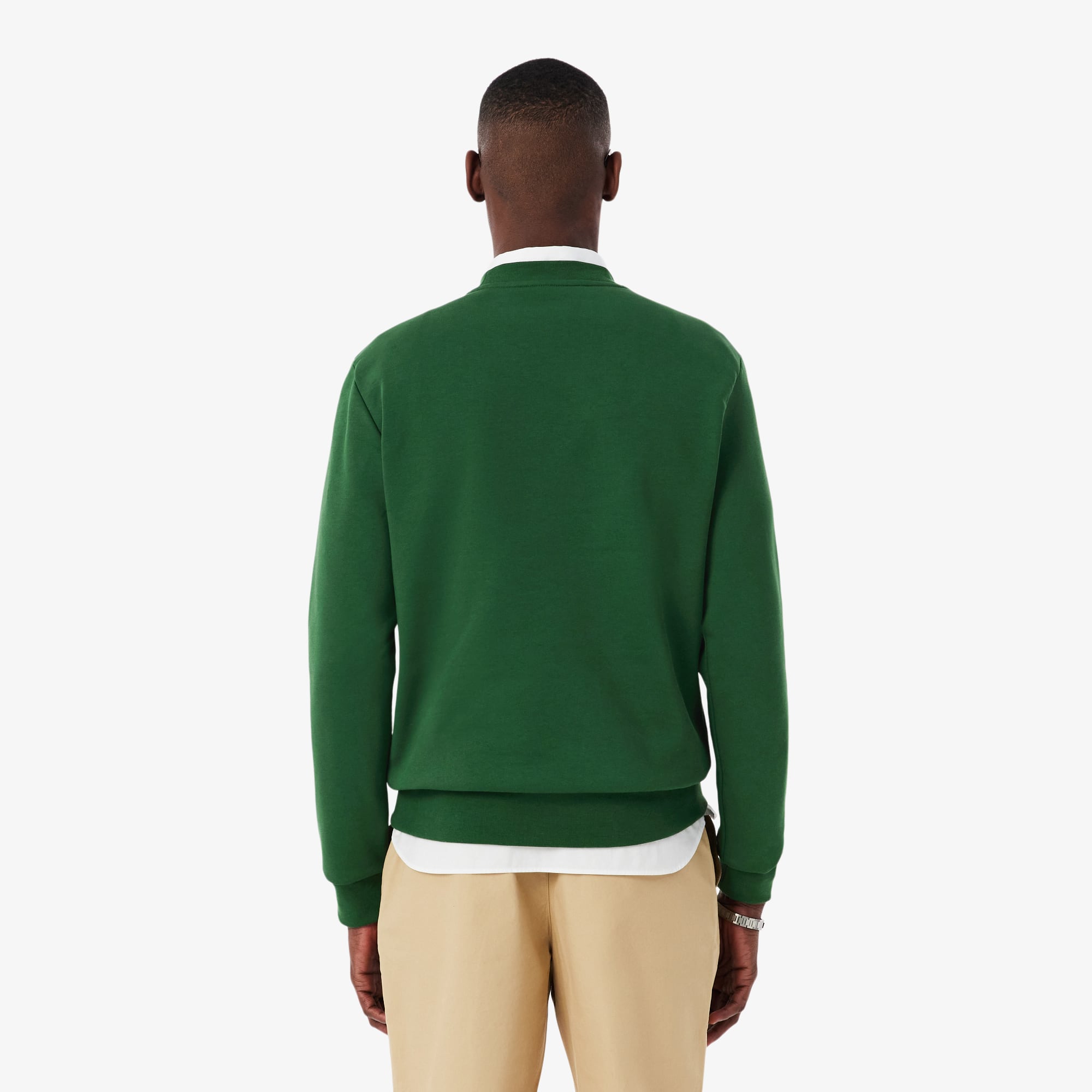 Thumbnail - Lacoste Sweatshirt aus Fleece mit Rundhalsausschnitt - Grün Size M