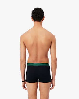 3er-Pack-Kroko-Trunks aus Stretch-Jersey
