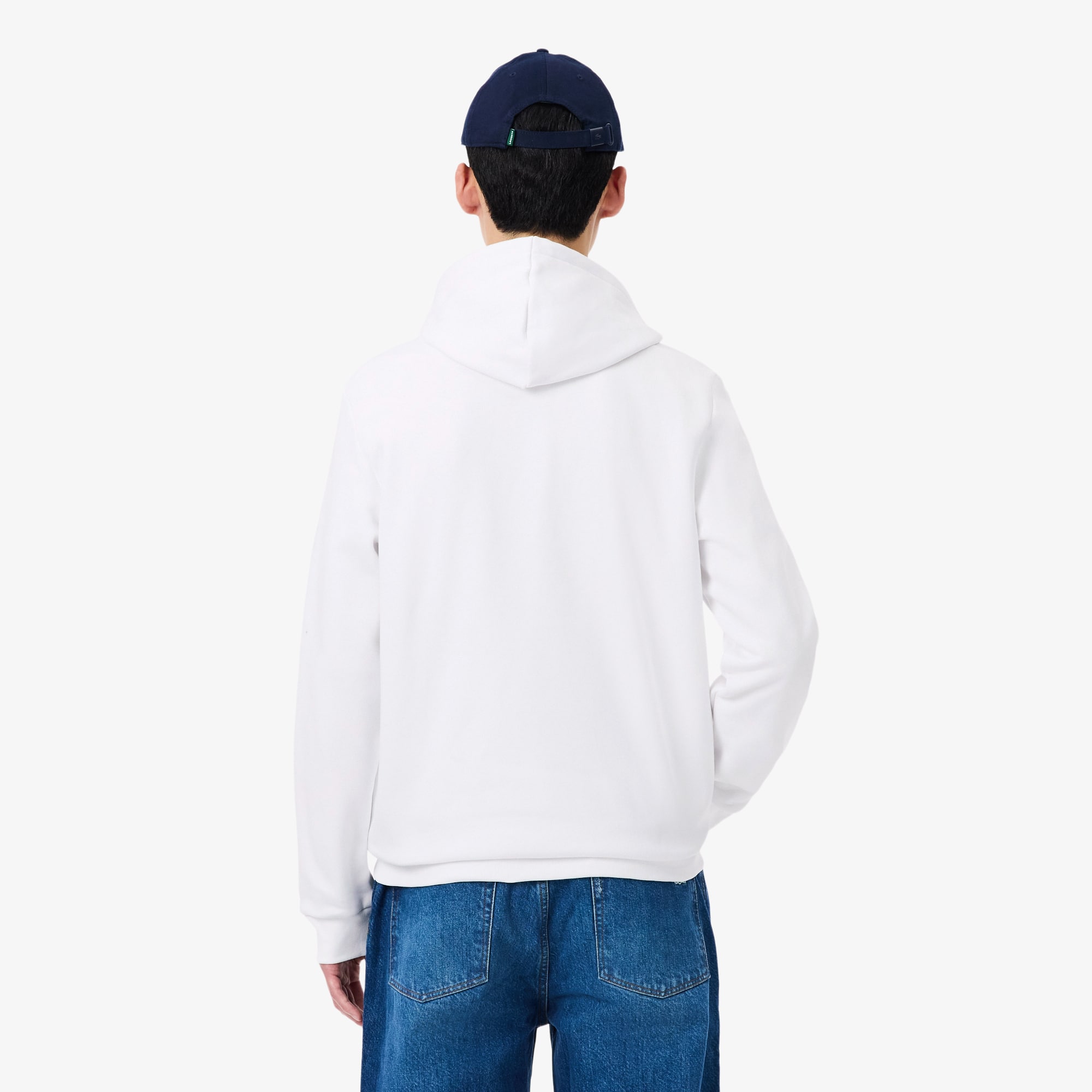 Thumbnail - Lacoste Hoodie aus Fleece mit Reißverschluss - Weiß Size M