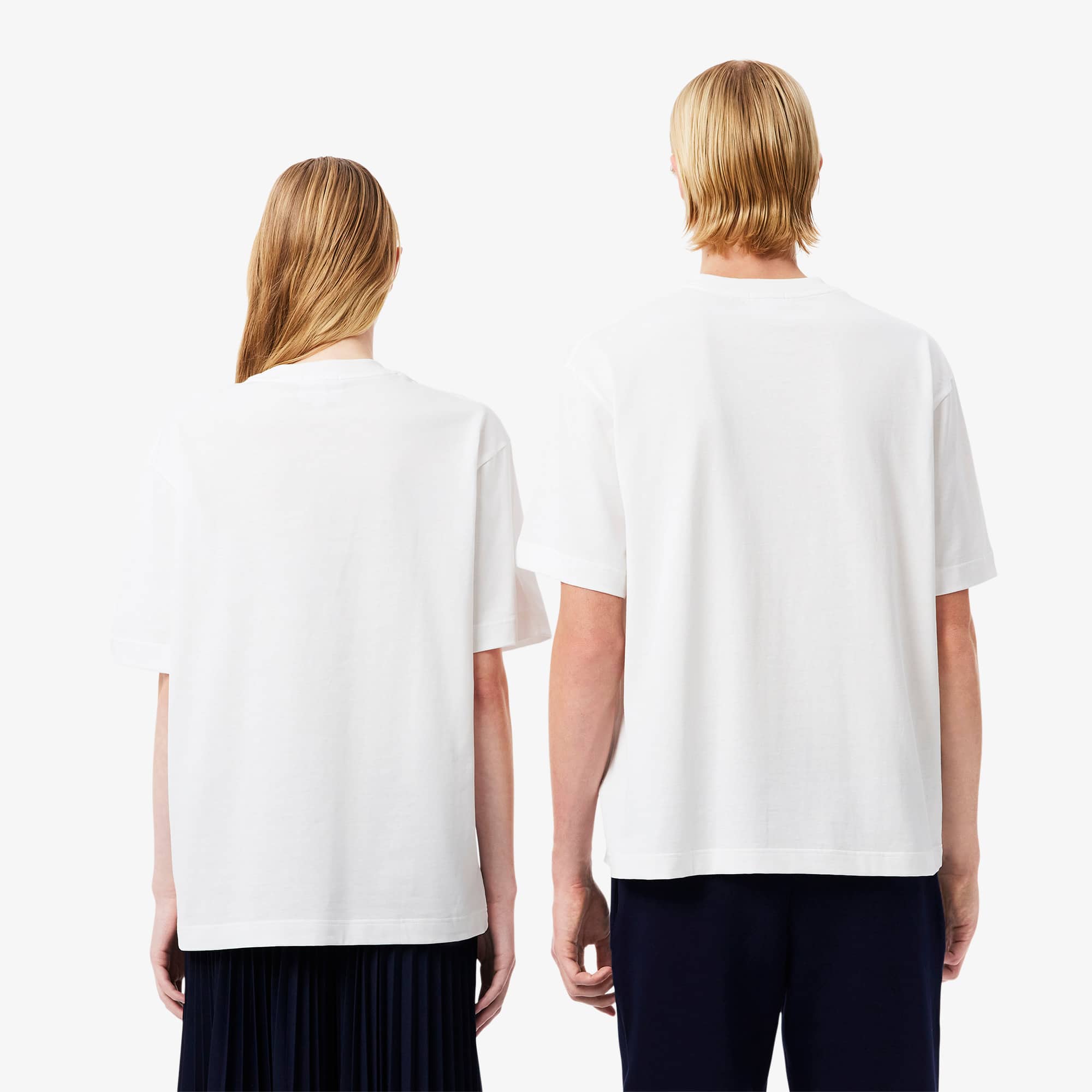 Thumbnail - Lacoste Loose Fit-T-Shirt aus schwerem Jersey - Weiß Size 6 - XL