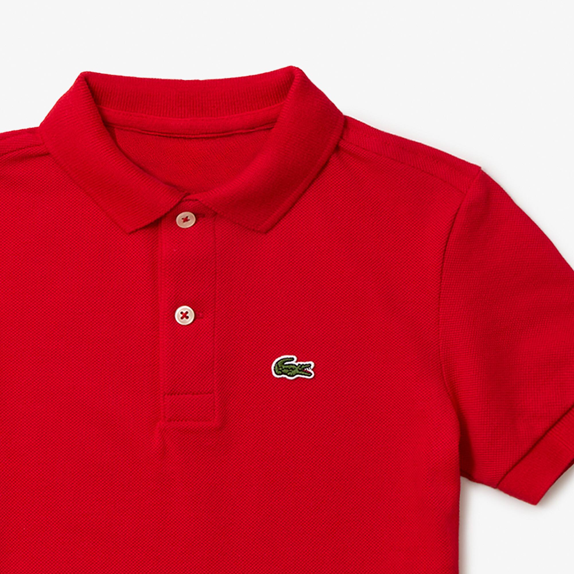 Thumbnail - Lacoste Polohemd aus Petit Piqué - Rot Size 5 - 5A