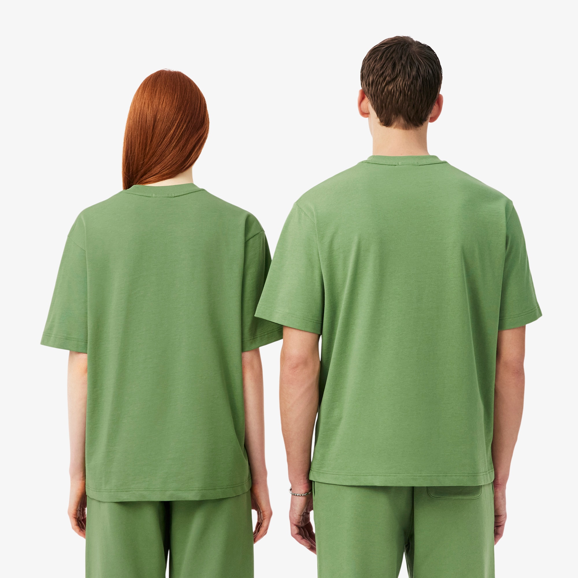 Thumbnail - Lacoste Loose Fit-T-Shirt aus schwerem Jersey - Grün Size S