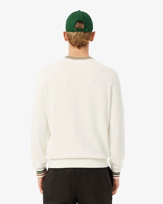 Gestreifter Pullover aus Baumwollstrick