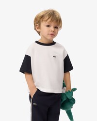 T-Shirt aus Baumwolle mit kontrastierender Einfassung