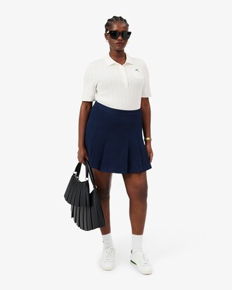 Slim Fit-Polohemd L.12.D aus Pointelle-Spitze