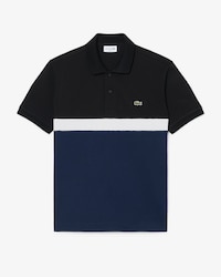 Classic Fit-Polohemd aus Petit Piqu&eacute; mit Colorblock-Design