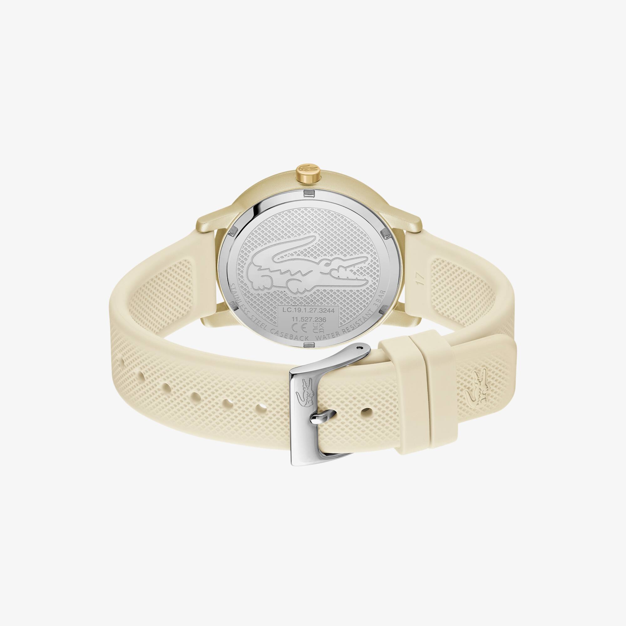 Thumbnail - Lacoste Lacoste 12.12 GO Dreizeigeruhr aus champagnerfarbenem Silikon - SANS COLORIS Size One Size