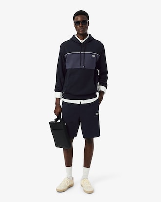 Hoodie aus Fleece mit Colorblock-Design