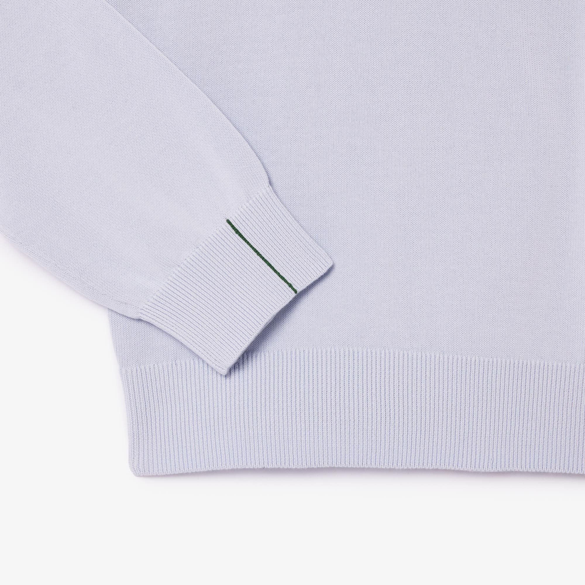 Thumbnail - Lacoste Einfarbiger Pullover aus Baumwolle mit V-Ausschnitt - Hellblau Size L