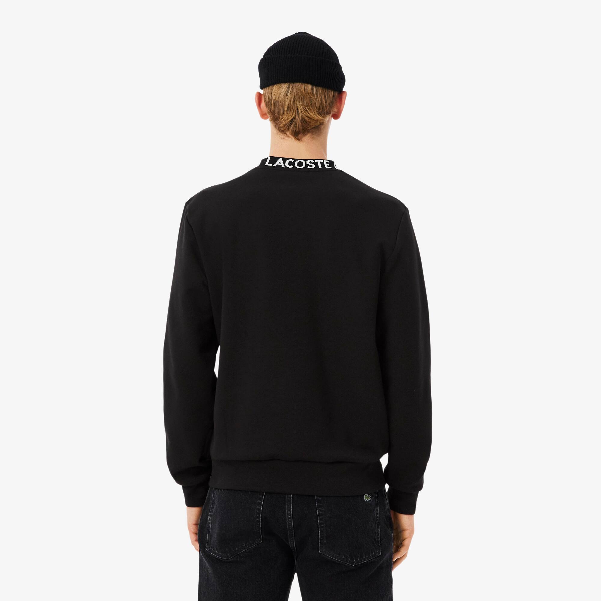Thumbnail - Lacoste Sweatshirt aus Jersey mit Jacquard-Branding - Schwarz Size 3XL