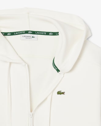 Hoodie aus Piqué mit Reißverschluss
