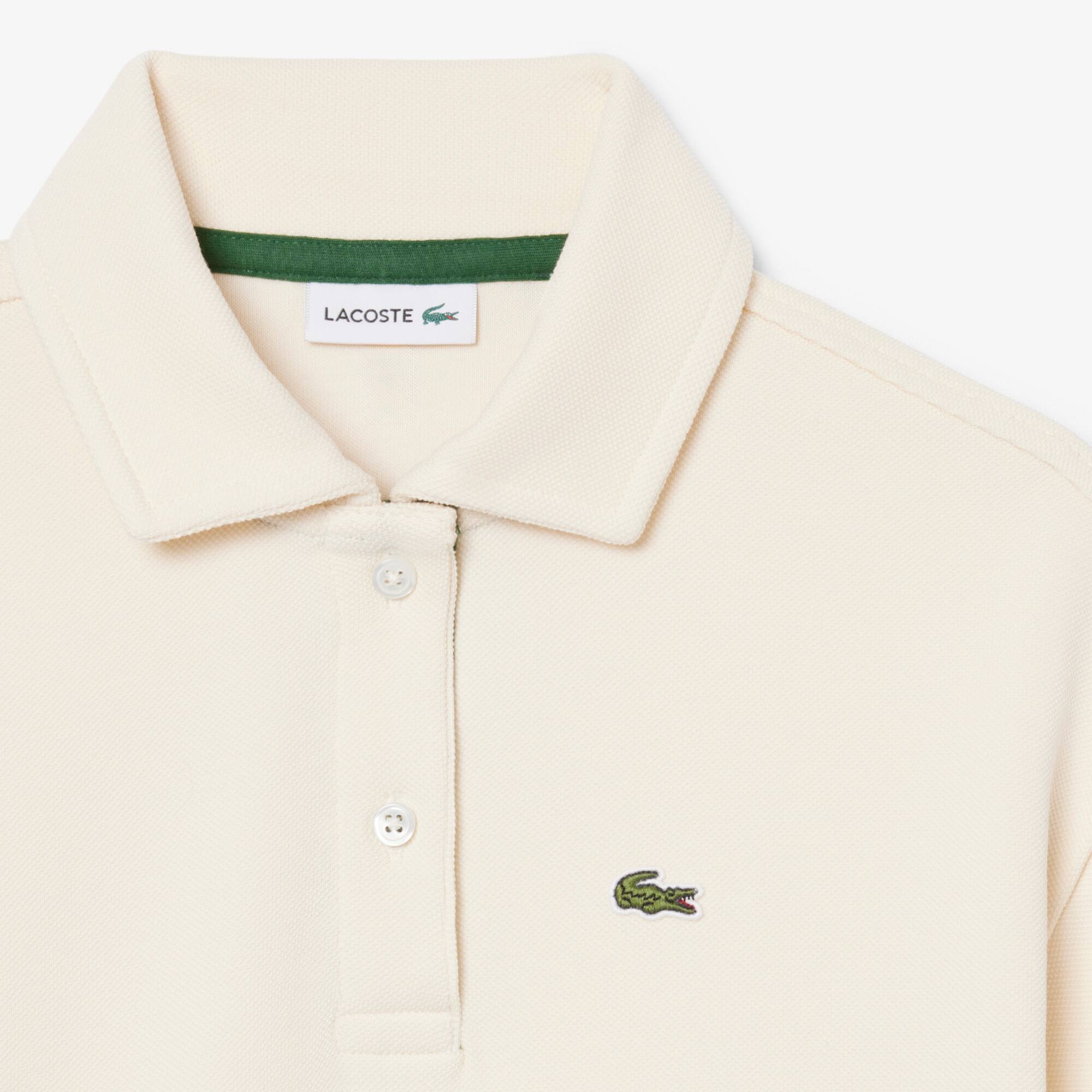 Thumbnail - Lacoste Oversized Polohemd aus Piqué    - Creme Size 10 - 12A