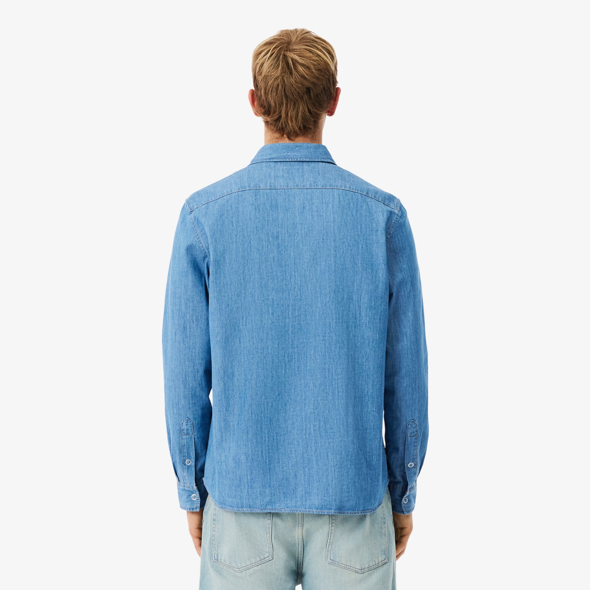Thumbnail - Lacoste Leichtes Regular Fit-Jeanshemd - Blau Size 40