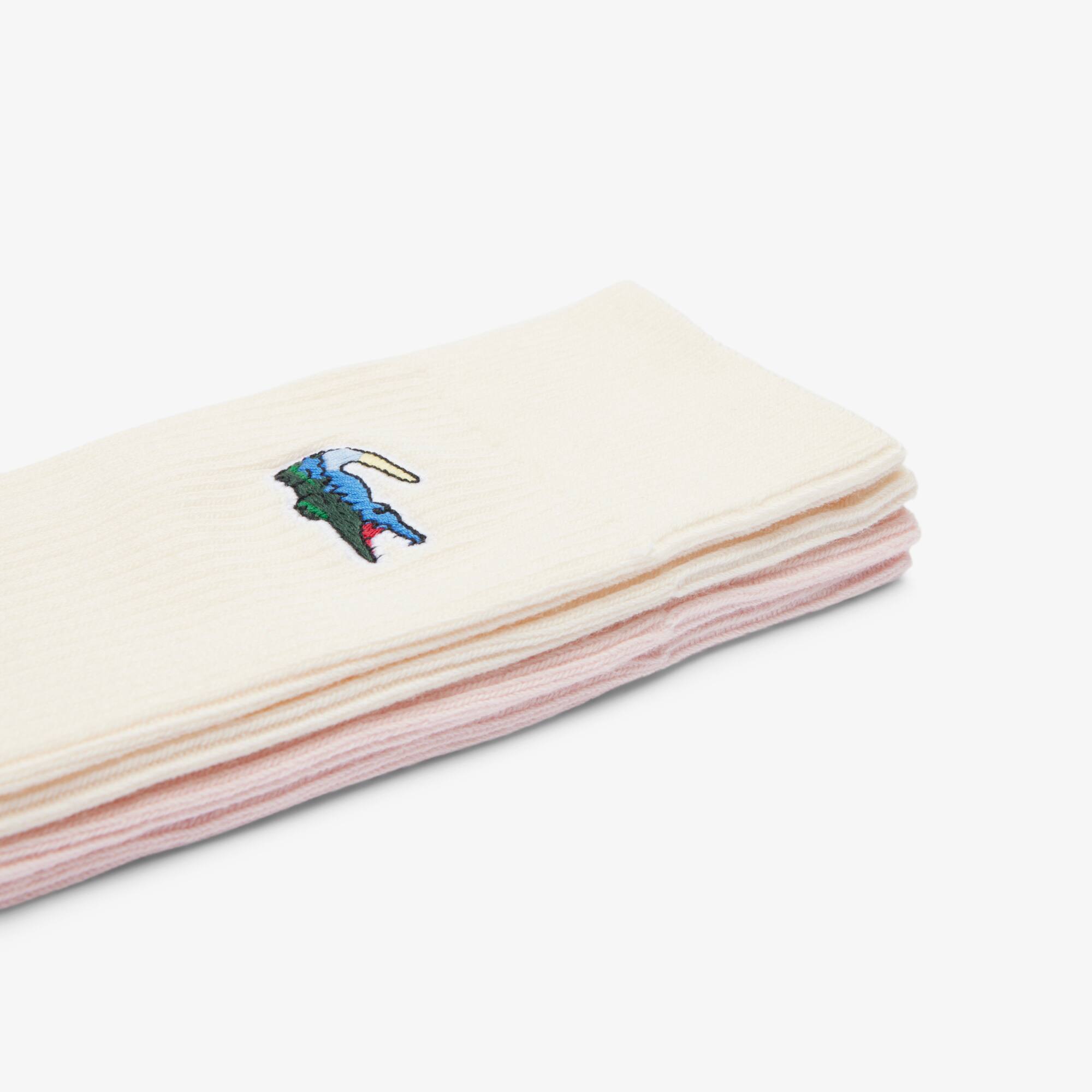 Thumbnail - Lacoste 2er-Pack Baumwollsocken - Hellrosa / Weiß Size 39/42