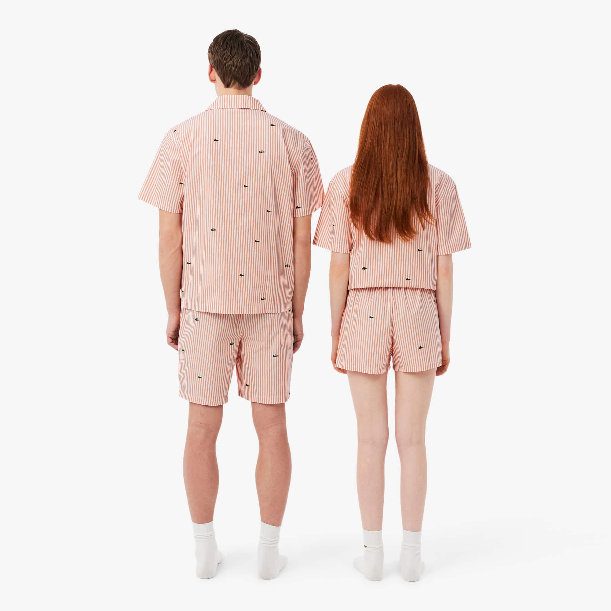 Thumbnail - Lacoste Boxershorts Roland-Garros Edition aus Popeline - Orange / Blanc Size M