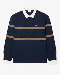 Gestreiftes Rugby-Polohemd aus Piqu&eacute;, Relaxed Fit