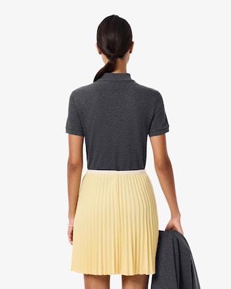 Slim Fit Damen LACOSTE Poloshirt aus Stretch-Baumwoll-Piqu&eacute;