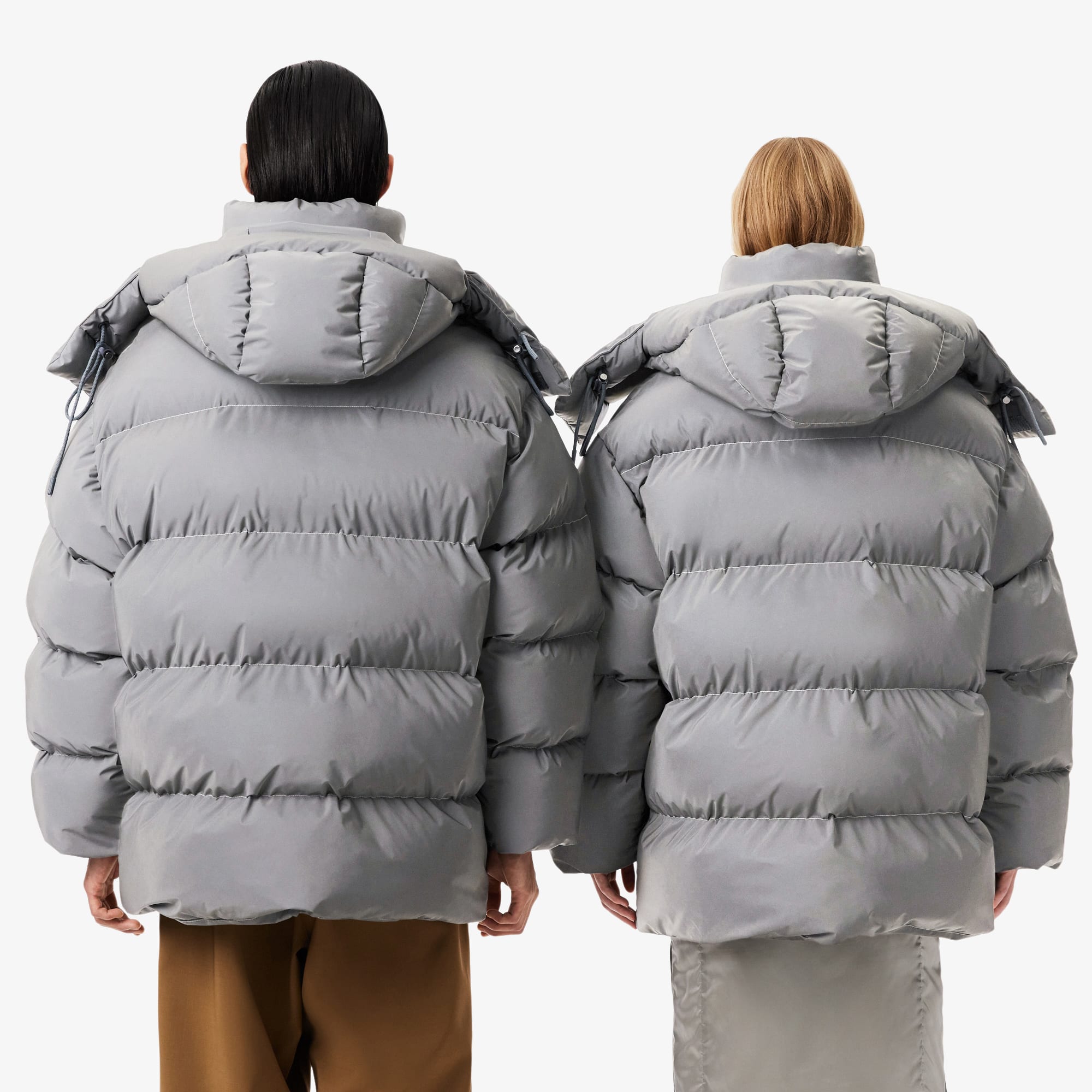 Thumbnail - Lacoste Reflektierende Puffer-Jacke Runway - Gris Size M