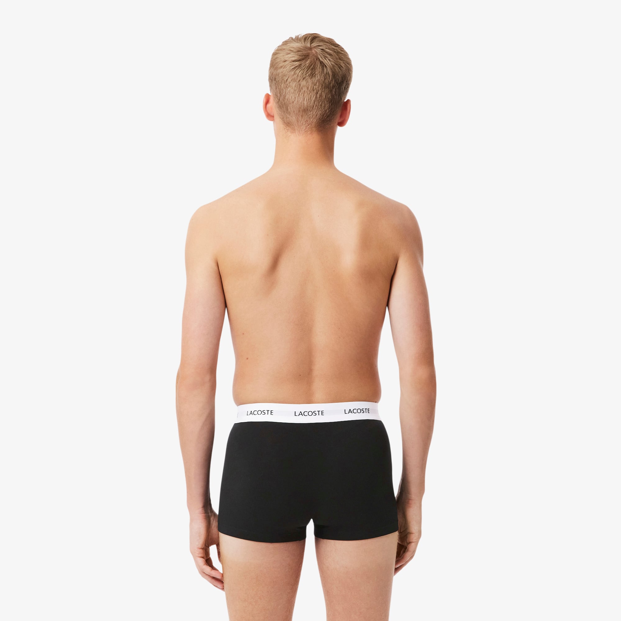 Thumbnail - Lacoste 3er-Pack Baumwoll-Stretch-Trunks - Schwarz / Grün / Navy Blau Size S