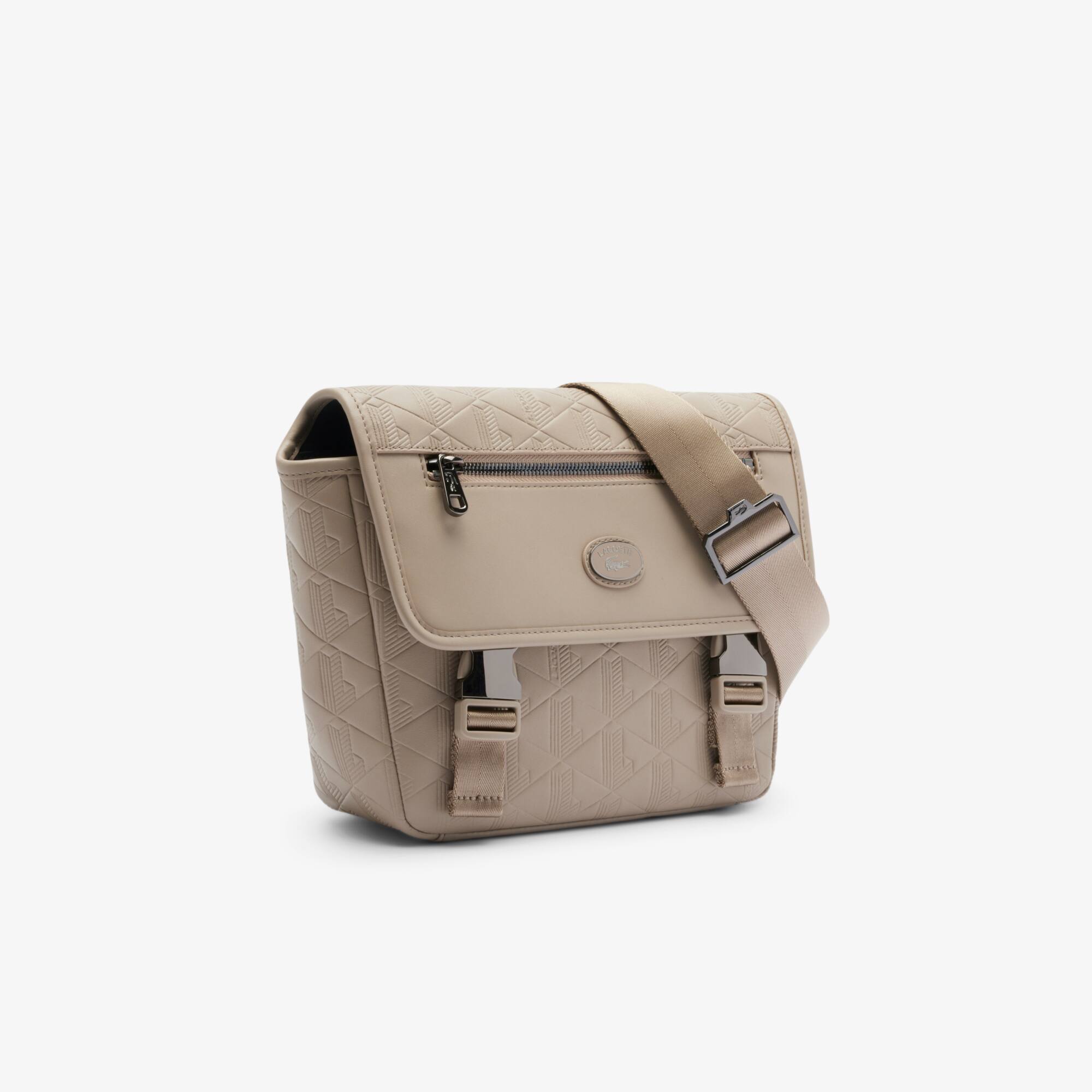 Thumbnail - Lacoste Kleine Kuriertasche Nomogramme - SIMPLY TAUPE Size One Size