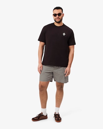Relaxed Fit Shorts aus Baumwollmischgewebe mit Print
